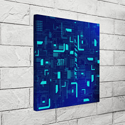 Холст квадратный Киберпанк Зима 2022, цвет: 3D-принт — фото 2