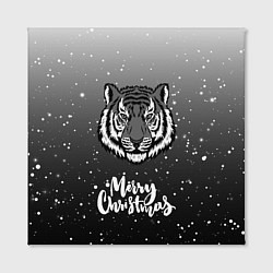 Холст квадратный Merry Christmas Год Тигра 2022, цвет: 3D-принт — фото 2