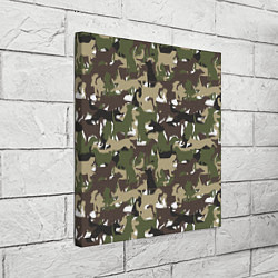 Холст квадратный Камуфляж из Собак Camouflage, цвет: 3D-принт — фото 2