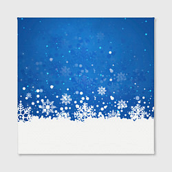 Холст квадратный Снежинки - С Новым Годом, цвет: 3D-принт — фото 2