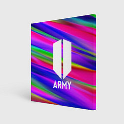 Картина квадратная BTS ARMY RAIBOW