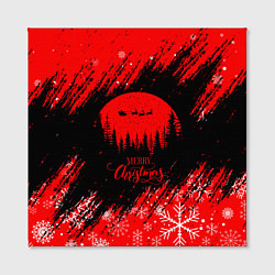 Холст квадратный Merry Christmas - Новогодний шар, цвет: 3D-принт — фото 2