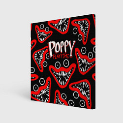 Холст квадратный Poppy Playtime Huggy Wuggy Smile, цвет: 3D-принт