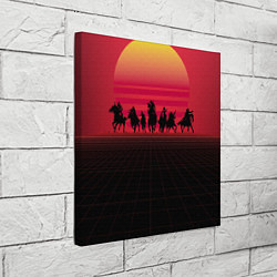 Холст квадратный Ковбои в закате, цвет: 3D-принт — фото 2