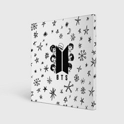 Картина квадратная ЛОГОТИП БТС LOGO BTS