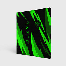 Холст квадратный RAZER GREEN, цвет: 3D-принт
