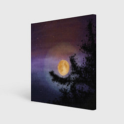 Холст квадратный Night sky with full moon by Apkx, цвет: 3D-принт