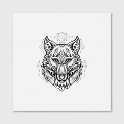 Холст квадратный Волчий портрет, цвет: 3D-принт — фото 2