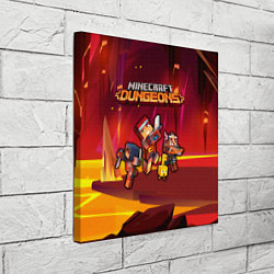 Холст квадратный Minecraft Dungeons Майнкрафт Подземелья, цвет: 3D-принт — фото 2