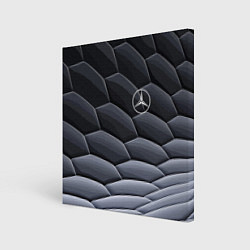 Холст квадратный Mercedes Benz pattern, цвет: 3D-принт