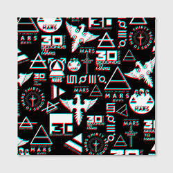 Холст квадратный 30 Seconds to Mars - Glitch, цвет: 3D-принт — фото 2