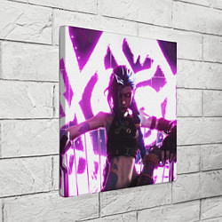 Холст квадратный Arcane League Of Legends JINX NEON, цвет: 3D-принт — фото 2