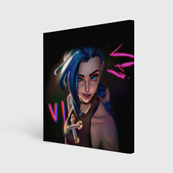 Холст квадратный Jinx - Джинкс Паудер, цвет: 3D-принт