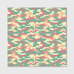 Холст квадратный Камуфляж в пастельных цветах, цвет: 3D-принт — фото 2