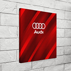 Холст квадратный Audi red полосы, цвет: 3D-принт — фото 2