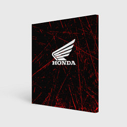 Картина квадратная Honda Красные линии