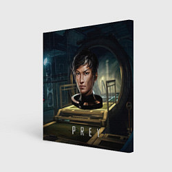 Холст квадратный PREY game woman, цвет: 3D-принт