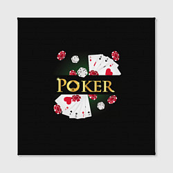 Холст квадратный Покер POKER, цвет: 3D-принт — фото 2