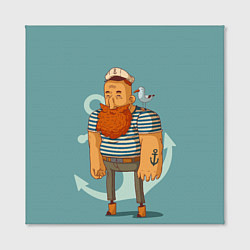 Холст квадратный Старый добрый моряк, цвет: 3D-принт — фото 2
