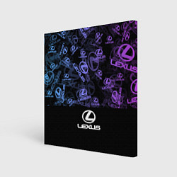 Картина квадратная LEXUS LOGO NEON PATTERN