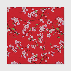 Холст квадратный Алая весна, цвет: 3D-принт — фото 2