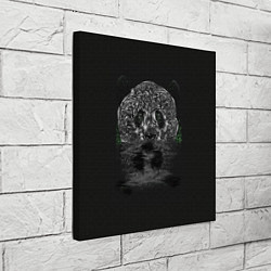 Холст квадратный Отражение панды ночью, цвет: 3D-принт — фото 2