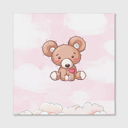 Холст квадратный Плюшевый мишка игрушка, цвет: 3D-принт — фото 2