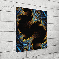 Холст квадратный Огненные фракталы 3d, цвет: 3D-принт — фото 2