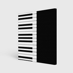Картина квадратная Черно-Белое Пианино Piano