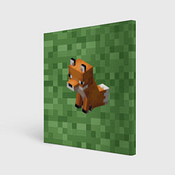 Холст квадратный Лиса из Minecraft, цвет: 3D-принт