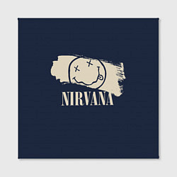Холст квадратный NIRVANA Рок Группа, цвет: 3D-принт — фото 2
