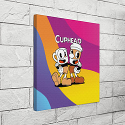 Холст квадратный Cuphead Show Чашечки, цвет: 3D-принт — фото 2