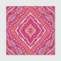 Холст квадратный Абстракция Узор розового цвета, цвет: 3D-принт — фото 2