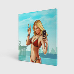Картина квадратная GTA Beach girl