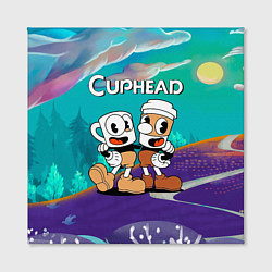 Холст квадратный Cuphead чашечка кофе, цвет: 3D-принт — фото 2