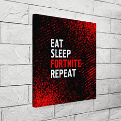 Холст квадратный Eat Sleep Fortnite Repeat Арт, цвет: 3D-принт — фото 2