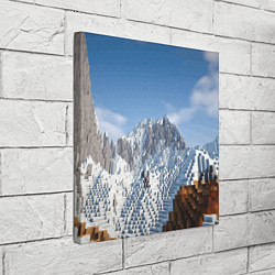 Холст квадратный Minecraft Mountains Video game, цвет: 3D-принт — фото 2