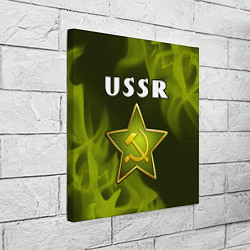Холст квадратный USSR - ЗВЕЗДА - Огонь, цвет: 3D-принт — фото 2