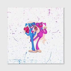Холст квадратный Влюбленные Хагги Вагги и Кисси Мисси, цвет: 3D-принт — фото 2