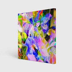 Холст квадратный Красочный цветочный узор Весна - Лето 2023 Colorfu, цвет: 3D-принт
