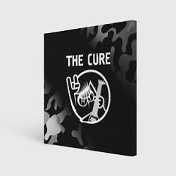 Холст квадратный The Cure КОТ Камуфляж, цвет: 3D-принт