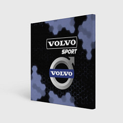 Холст квадратный VOLVO Sport Соты, цвет: 3D-принт