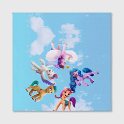 Холст квадратный My Little Pony летают в облаках, цвет: 3D-принт — фото 2