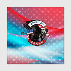 Холст квадратный Американский орел USA, цвет: 3D-принт — фото 2
