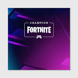 Холст квадратный Fortnite Gaming Champion: рамка с лого и джойстико, цвет: 3D-принт — фото 2