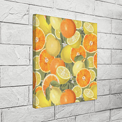 Холст квадратный Апельсины и Лимоны, цвет: 3D-принт — фото 2