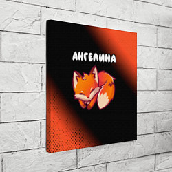 Холст квадратный Ангелина ЛИСИЧКА Градиент, цвет: 3D-принт — фото 2