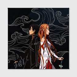 Холст квадратный Кирито и Асуна - Sword Art Online, цвет: 3D-принт — фото 2