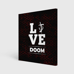 Холст квадратный Doom Love Классика, цвет: 3D-принт