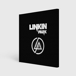 Холст квадратный Linkin Park логотип и надпись, цвет: 3D-принт